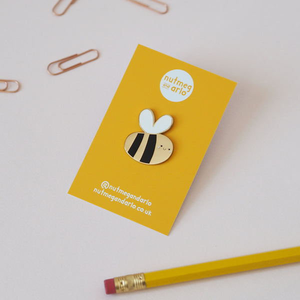 Bee Enamel Pin - Nutmeg and Arlo