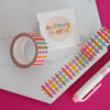Bright Gingham Washi Tape - Nutmeg and Arlo