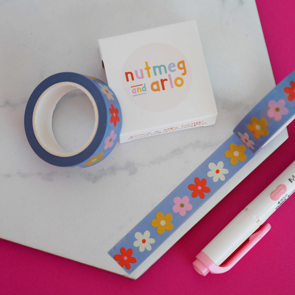 Colourful Flowers Washi Tape - Nutmeg and Arlo