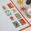 Postage stamp washi tape with cute insects - nutmeg and arlo