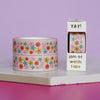 Floral flower washi tape stacked on a marble tile - nutmeg and arlo