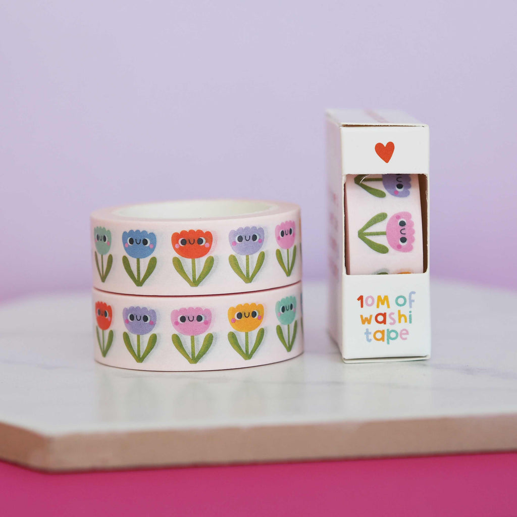 Happy Flowers Washi Tape - Nutmeg and Arlo