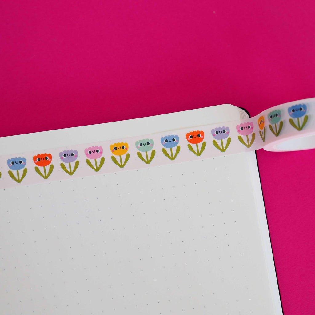 Happy Flowers Washi Tape - Nutmeg and Arlo