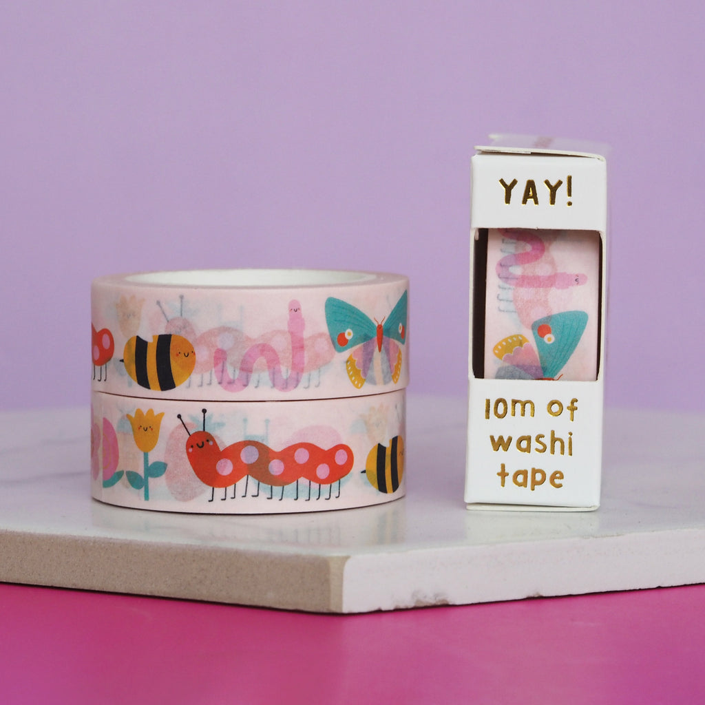 summer insects washi tape - nutmeg and arlo