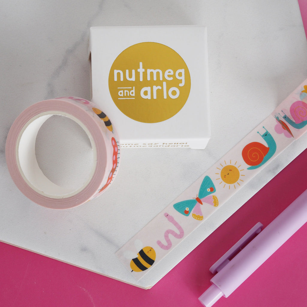 summer insects washi tape - nutmeg and arlo