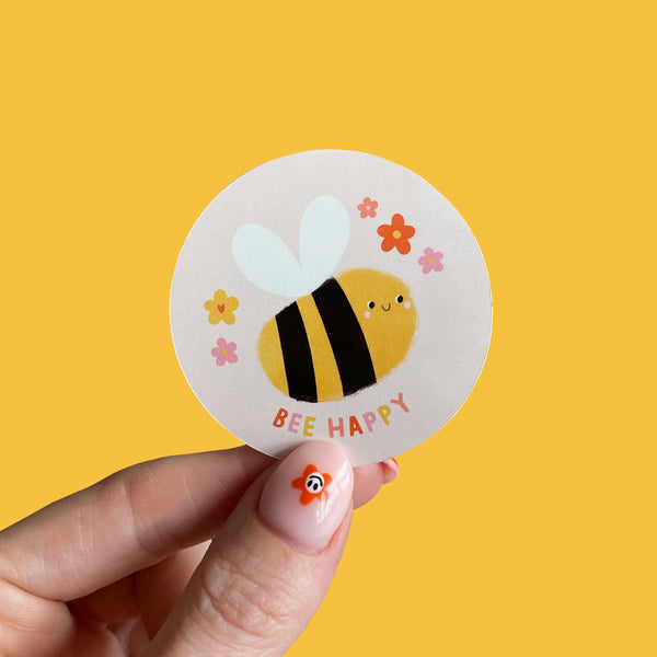 Bee Happy Sticker - Nutmeg and Arlo
