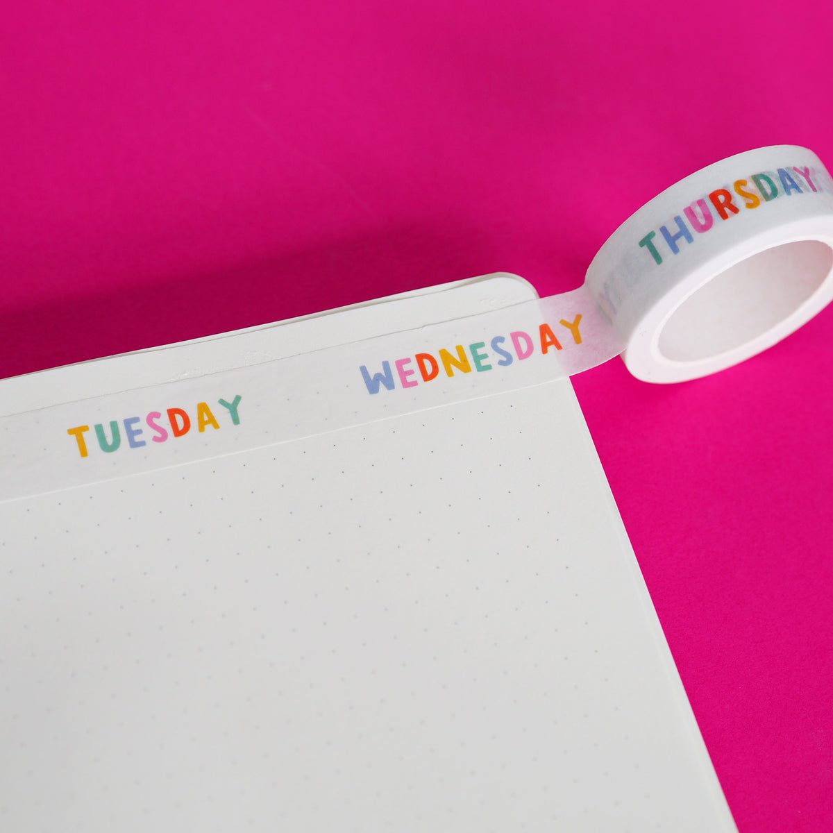 Days of the Week Washi Tape – Nutmeg and Arlo
