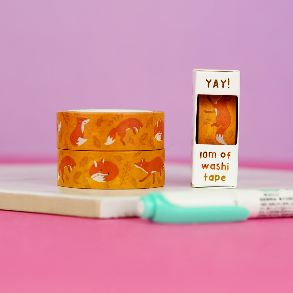 Frolicking Foxes Washi Tape - Nutmeg and Arlo