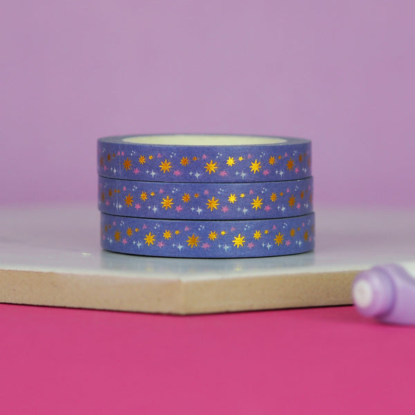 Lilac Stars Washi Tape - Nutmeg and Arlo
