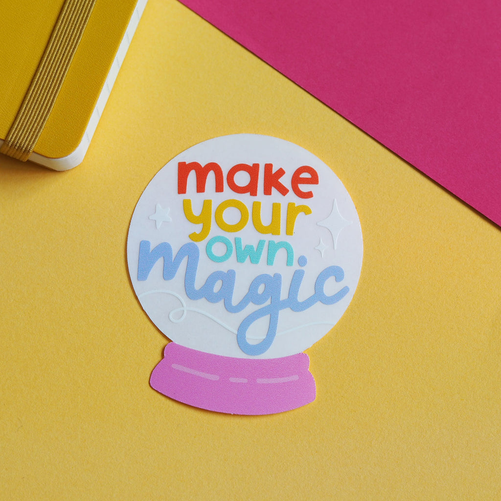 Make your own magic - Crystal ball clear sticker