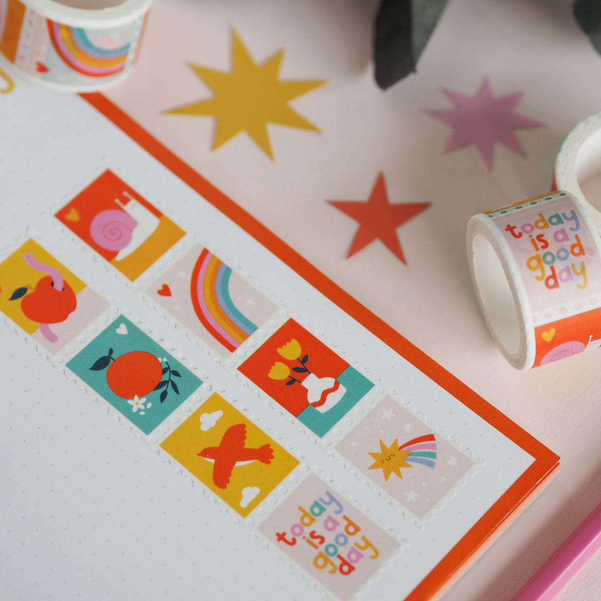 Netmed Stamp Vibrant Stamp Washi Tape – Nutmeg and Arlo