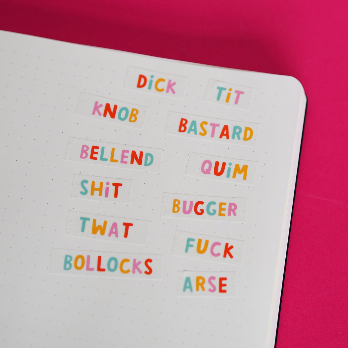 Rude Words Washi Tape – Nutmeg and Arlo