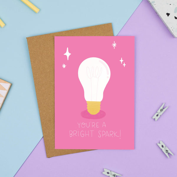You're a Bright Spark Card - Nutmeg and Arlo