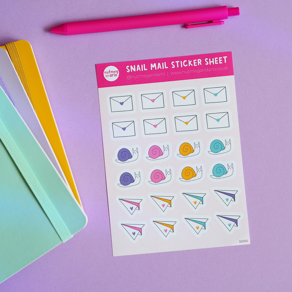 Snail Mail Sticker Sheet - Nutmeg and Arlo